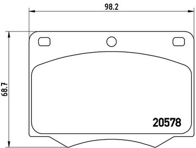 Комплект тормозных колодок, дисковый тормоз BREMBO P 24 005 для FORD P100