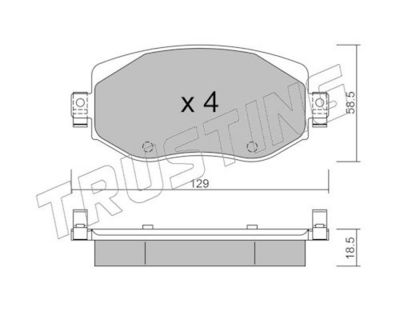 SET PLACUTE FRANA FRANA DISC TRUSTING 11100