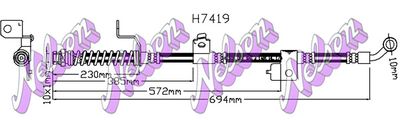KAWE H7419 Тормозной шланг  для KIA OPIRUS (Киа Опирус)