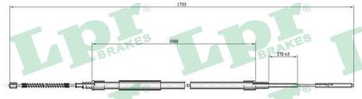 Cable Pull, parking brake C0954B