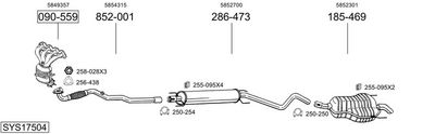 SISTEM DE ESAPAMENT BOSAL SYS17504