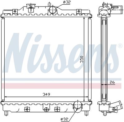 Radiator, engine cooling 63312