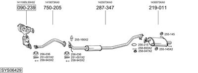 ABGASANLAGE BOSAL SYS06429