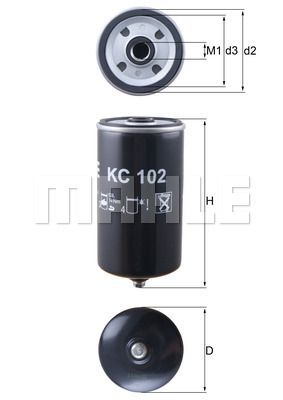 KC102_фильтр топливный! со сливом\ MAN 16.372, MB, SETRA, NEOPLAN, FENDT, KNECHT, KC102 KNECHT 