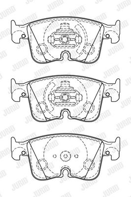BREMSBELAGSATZ SCHEIBENBREMSE JURID 574084J 2