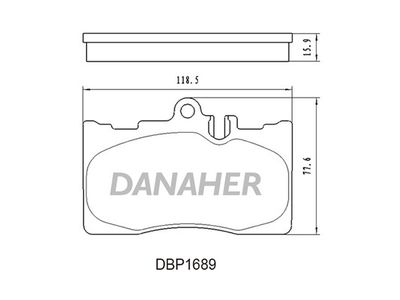DANAHER DBP1689 Тормозные колодки и сигнализаторы для LEXUS RX (MCU15) 300 AWD (MCU15) DANAHER DBP1689 Тормозные колодки и сигнализаторы для LEXUS RX (MCU15) 300 AWD (MCU15)