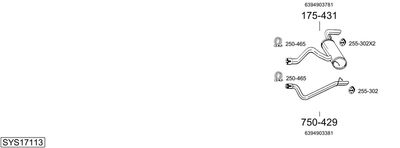 Układ wydechowy BOSAL SYS17113