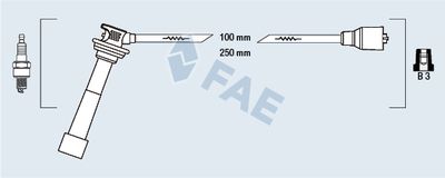 Комплект проводов зажигания FAE 85806 для SUZUKI SWIFT