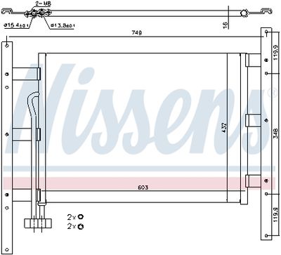 Kondensor, klimatanläggning NISSENS 94682