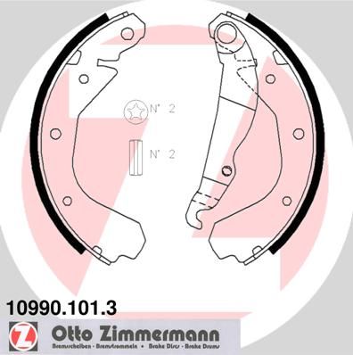 Комплект тормозных колодок ZIMMERMANN 10990.101.3 для OPEL MANTA
