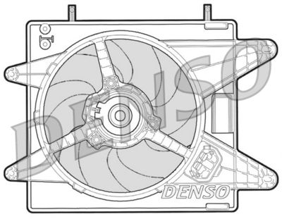 Вентилятор, охлаждение двигателя DENSO DER09001 для FIAT BRAVA