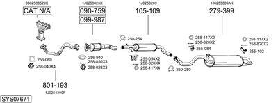 SISTEM DE ESAPAMENT BOSAL SYS07671