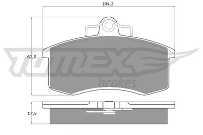 Комплект тормозных колодок, дисковый тормоз TOMEX Brakes TX 10-36 для LADA GRANTA