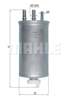 KNECHT KL 781 Паливний фільтр для DACIA (Дача Сандеро)
