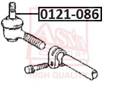 ASVA 0121-086 Наконечник рулевой тяги  для TOYOTA LAND CRUISER (_J7_) 2.4 (RJ70_, RJ73_, RJ70RV)