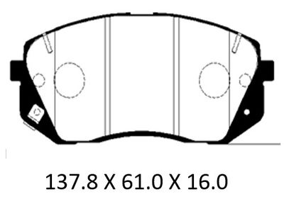 Комплект тормозных колодок, дисковый тормоз PATRON PBP097KOR для HYUNDAI TUCSON