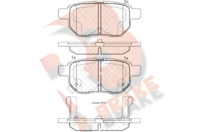 Комплект тормозных колодок, дисковый тормоз R BRAKE RB1899 для TOYOTA MATRIX