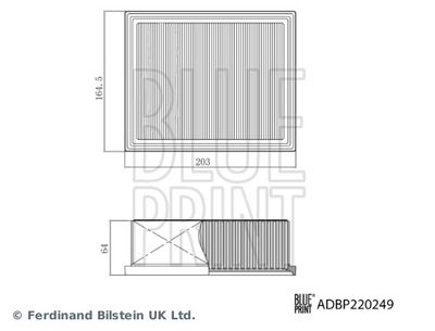 Vzduchový filtr BLUE PRINT ADBP220249