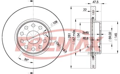 FREMAX BD-7489 Тормозные диски  для LANCIA KAPPA (838_) 2.0 20V (838AA1AA)