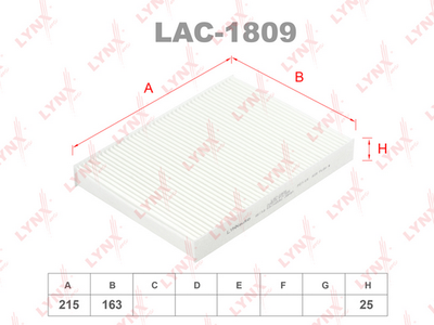 LYNXauto LAC-1809 Фильтр салона  для UAZ  (Уаз Патриот)
