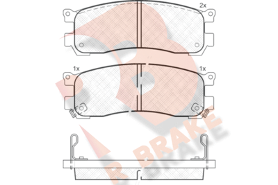 Комплект тормозных колодок, дисковый тормоз R BRAKE RB1417 для MAZDA XEDOS