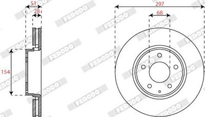 BREMSSCHEIBE FERODO DDF2849C 1