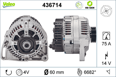 Генератор VALEO 436714 для RENAULT CLIO