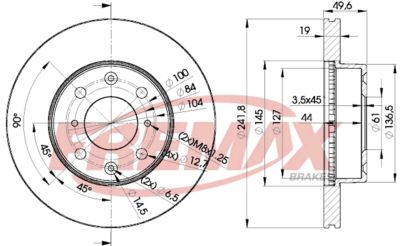 FREMAX BD-6670 Тормозные диски  для HONDA ACCORD (Хонда Аккорд)
