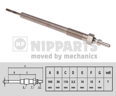 Свеча накаливания NIPPARTS N5713017 для MAZDA CX-5