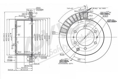 ADVICS A6R180B Тормозные диски для TOYOTA LAND CRUISER (Тойота Ланд круисер)