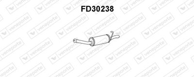 Глушитель выхлопных газов конечный VENEPORTE FD30238 для FORD SCORPIO