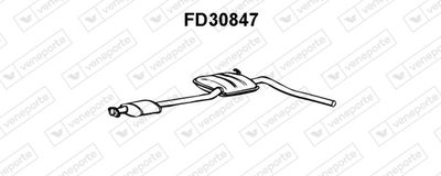 Средний глушитель выхлопных газов VENEPORTE FD30847 для FORD SCORPIO