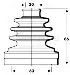 Bellow, drive shaft Borg & Beck BCB2801