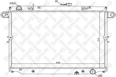 Радиатор, охлаждение двигателя STELLOX 10-25440-SX для TOYOTA LAND CRUISER