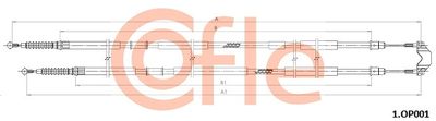 Тросик, cтояночный тормоз COFLE 92.1.OP001 для OPEL ASTRA