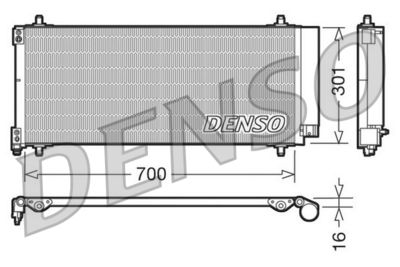 DENSO DCN21027 Радиатор кондиционера  для PEUGEOT 607 (Пежо 607)