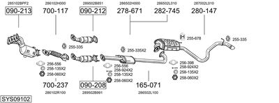 Układ wydechowy BOSAL SYS09102