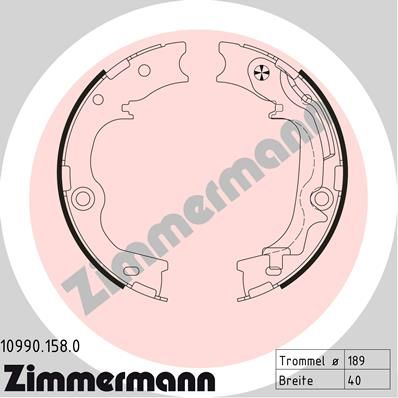 ZIMMERMANN Bremsbackensatz, Feststellbremse (10990.158.0)