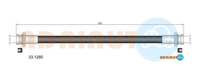 ADRIAUTO 33.1285 Тормозной шланг для OPEL AGILA (B) (H08) 1.3 CDTI (F68)