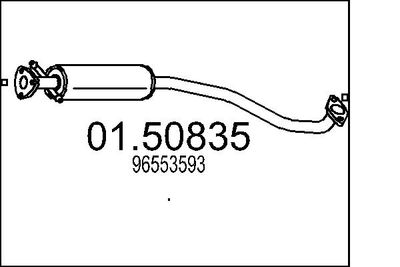 Средний глушитель выхлопных газов MTS 01.50835 для CHEVROLET LACETTI