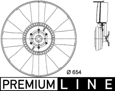 Koelventilatorwiel - CFF436000P - MAHLE