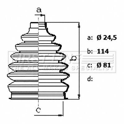 Bellow, drive shaft FIRST LINE FCB6422