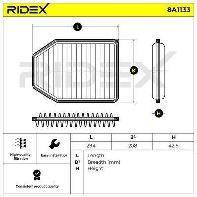 въздушен филтър RIDEX