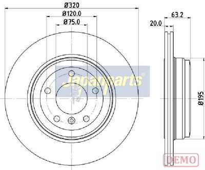спирачен диск JAPANPARTS