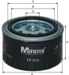 MFILTER TF 315 Масляный фильтр  для RENAULT 19 (Рено 19)