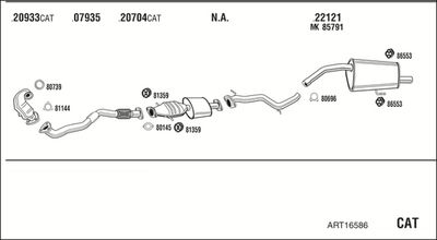 Układ wydechowy WALKER ART16586