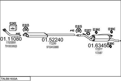 Układ wydechowy MTS TALB61650A002489