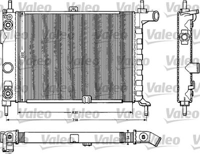 Радиатор, охлаждение двигателя VALEO 883859 для OPEL KADETT