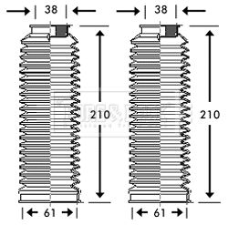 Bellow Kit, steering Borg & Beck BSG3217