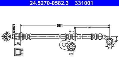 Тормозной шланг ATE 24.5270-0582.3 для HONDA CR-V